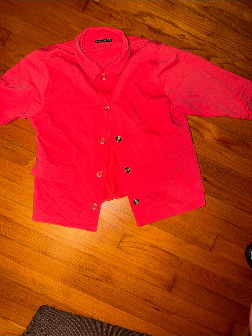 Women’s Reddish pinkish Lightweight pea coat Jacket size XL with pockets